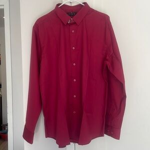 Men’s Maroon Non-wrinkle Dress Shirt